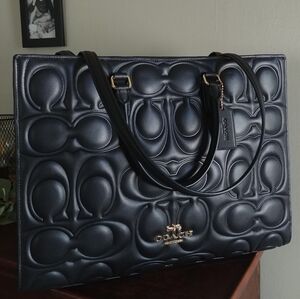 Coach Signature Embossed Maggie Tote For Possible Trade